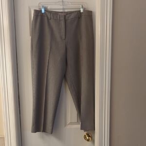Chico's Cropped Tailored Dress Pants in Gray